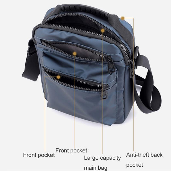 Men Oxford Cloth Crossbody Chest Bag Sporty And Versatile Black Bags