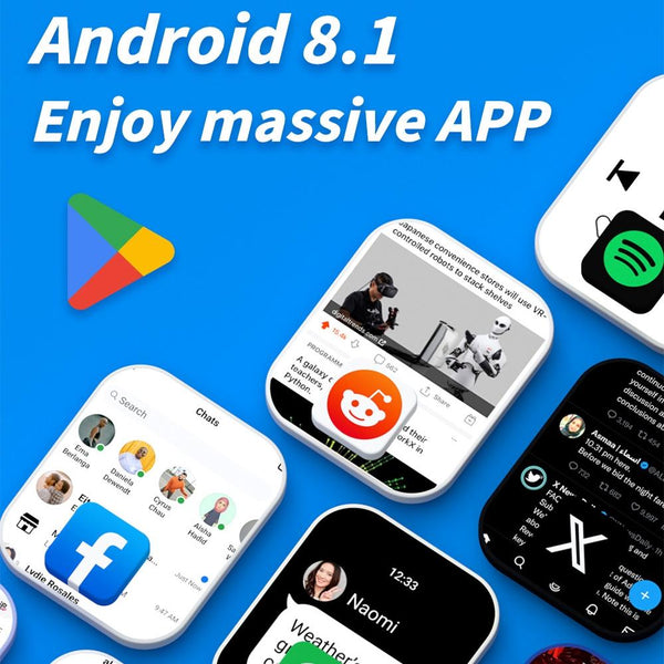 2.02 Inch Android 8.1 Full Network Wifi Card Bluetooth Smart Watch Silver Smart Watches