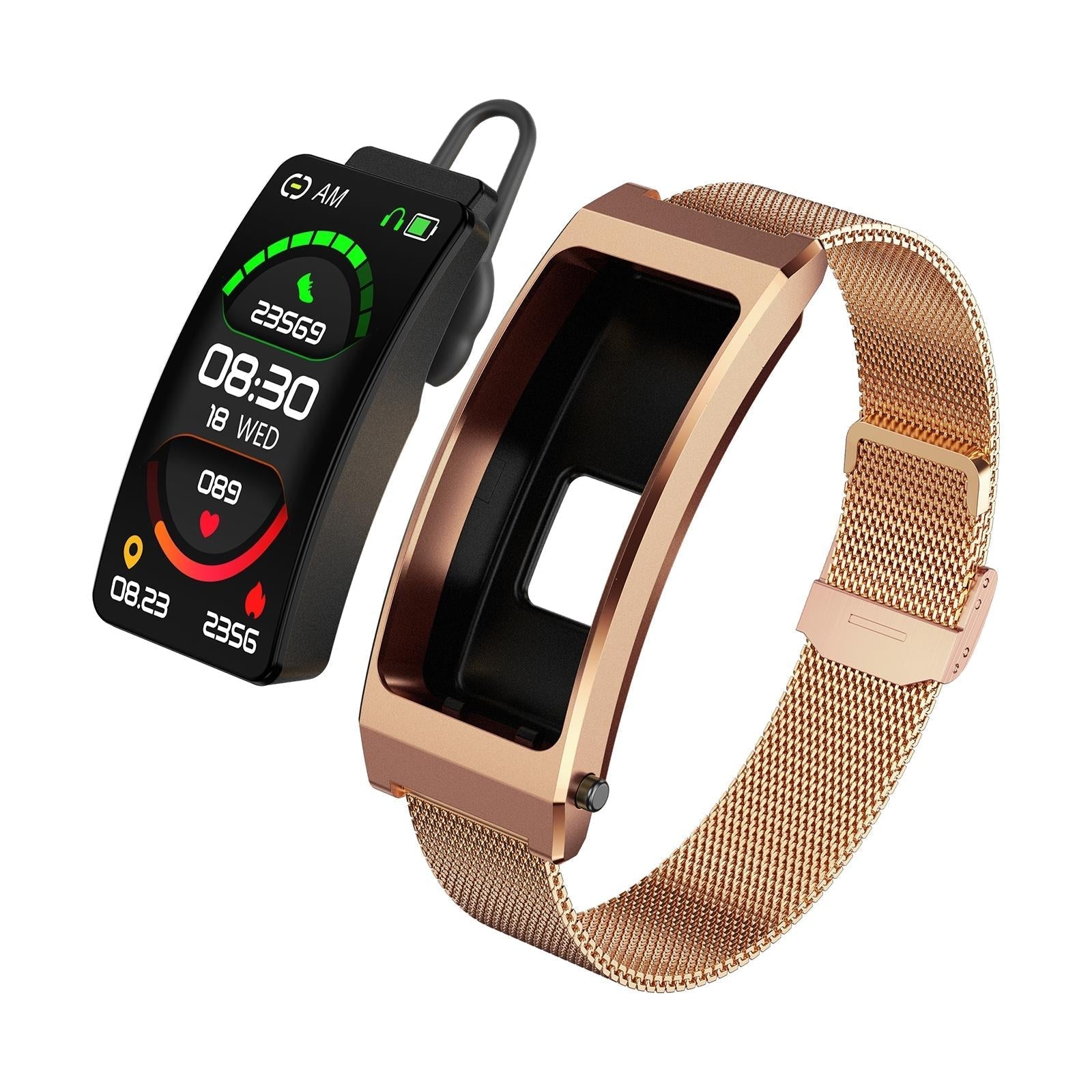 Tft Display Smart Bracelet Sleep Oxygen Monitoring Rose Gold Smart Watches