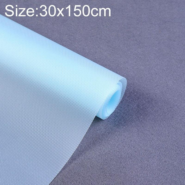 Waterproof Diamond Texture Cut Off Cabinet Drawer Mat 30X150cm Blue Drawer Liners