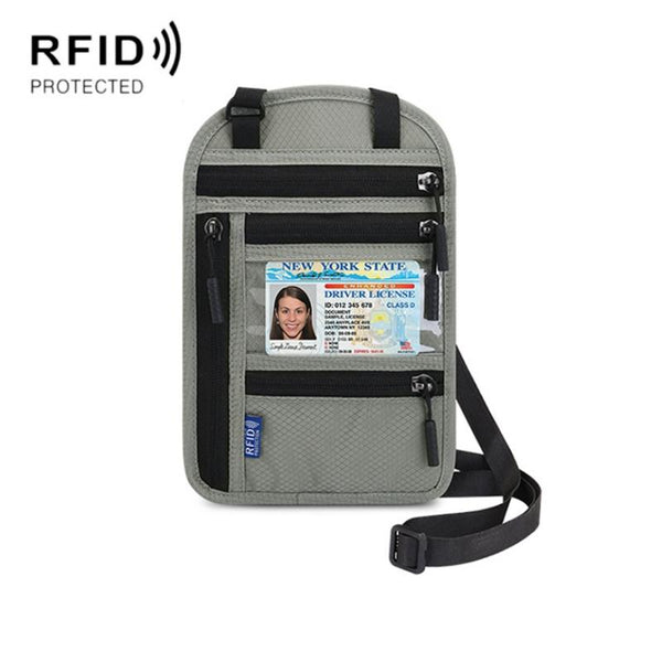 Rfid Passport & Certificate Protection Cover Light Grey Travel Wallets