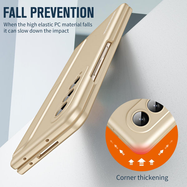 For Samsung Galaxy Z Fold4 5G 2 In 1 Detachable Folding Case With Holder & Pen Slot Grey Green Cases Covers & Skins