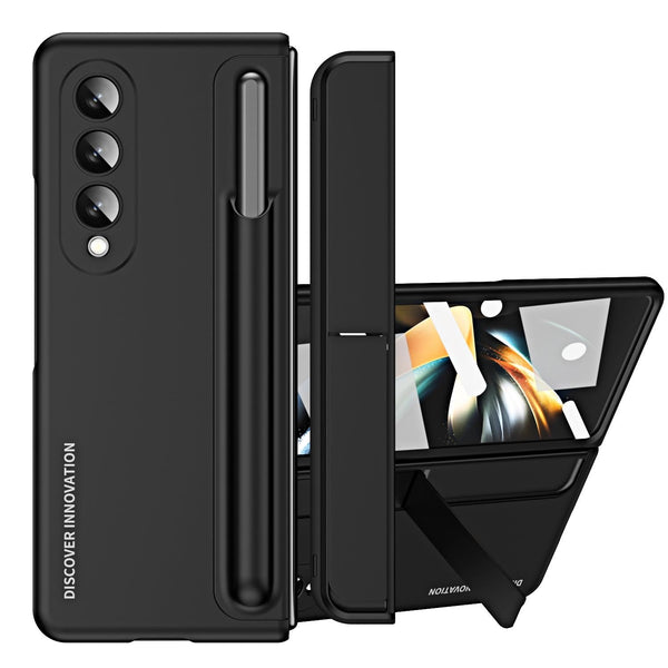 For Samsung Galaxy Z Fold4 5G 2 In 1 Detachable Folding Case With Holder & Pen Slot Grey Green Cases Covers & Skins