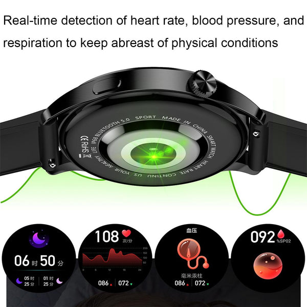 1.32 Inch Heart Rate Detection Smart Watch Silver + Steel Smart Watches