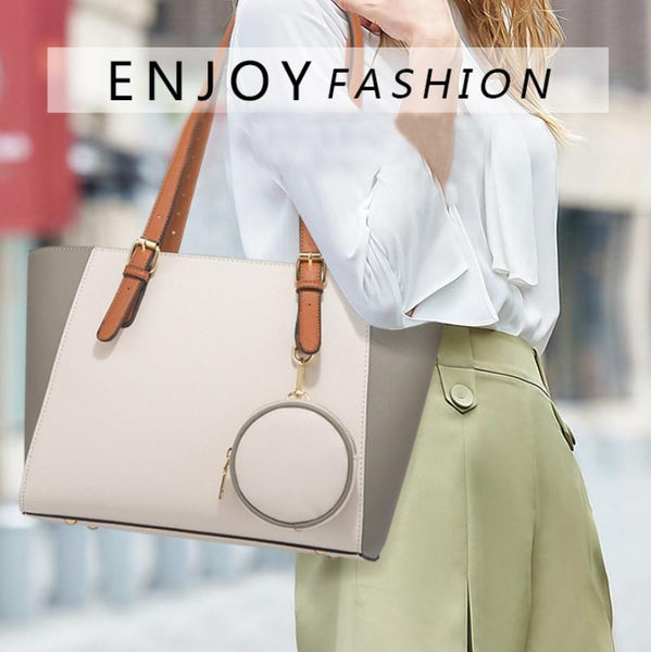 Large Capacity 3 In 1 Fashion Handbag For Women Navy Blue Women's Bags & Handbags