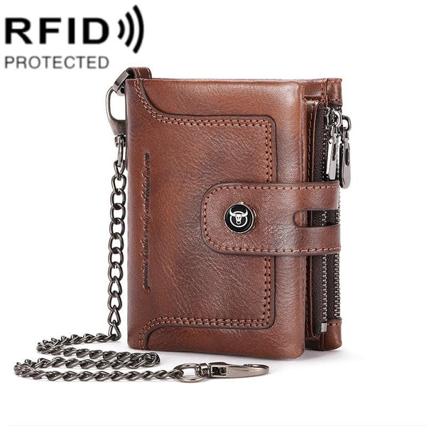 Rfid Protected Cowhide Wallet Secure & Stylish Coffee Wallets