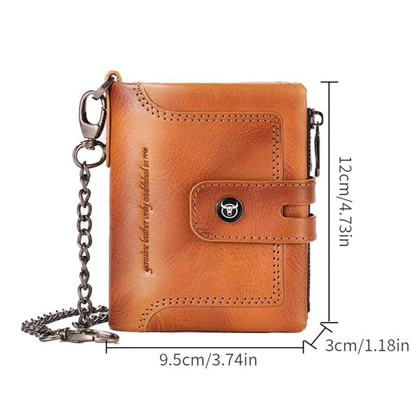 Rfid Protected Cowhide Wallet Secure & Stylish Coffee Wallets