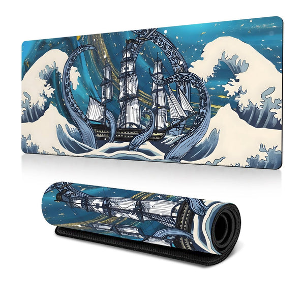 Non Slip Gaming Mouse Pad Big Wave Design No.2 300X600x2mm Mouse Pads & Wrist Rests