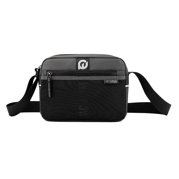 Men Nylon Crossbody Satchel For Outdoor Use Grey Bags
