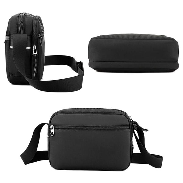 Men Nylon Crossbody Satchel For Outdoor Use Grey Bags