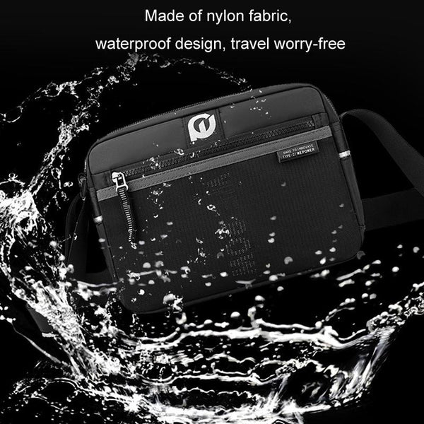 Men Nylon Crossbody Satchel For Outdoor Use Grey Bags