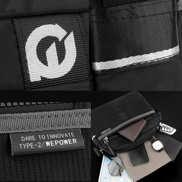 Men Nylon Crossbody Satchel For Outdoor Use Grey Bags