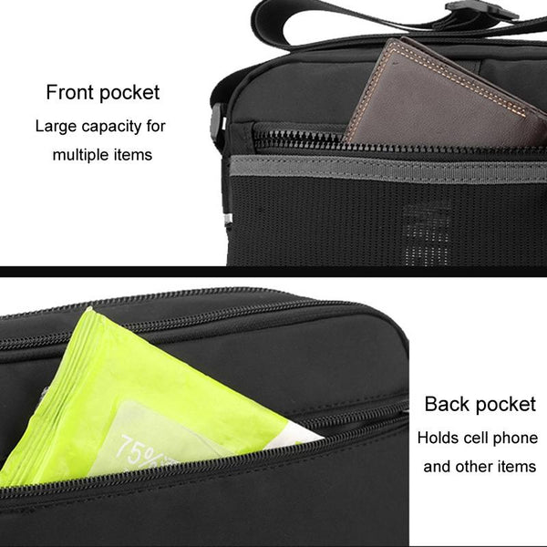 Men Nylon Crossbody Satchel For Outdoor Use Grey Bags