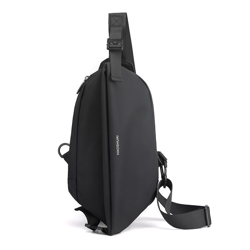 Men Casual Shoulder Bag Chest Pack For On The Go Convenience Black Bags