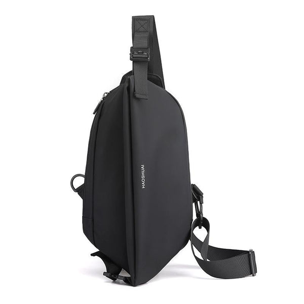 Men Casual Shoulder Bag Chest Pack For On The Go Convenience Black Bags