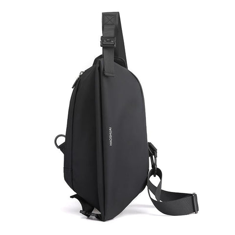 Men Casual Shoulder Bag Chest Pack For On The Go Convenience Black Bags