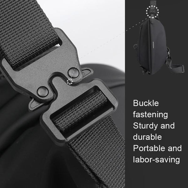 Men Casual Shoulder Bag Chest Pack For On The Go Convenience Black Bags