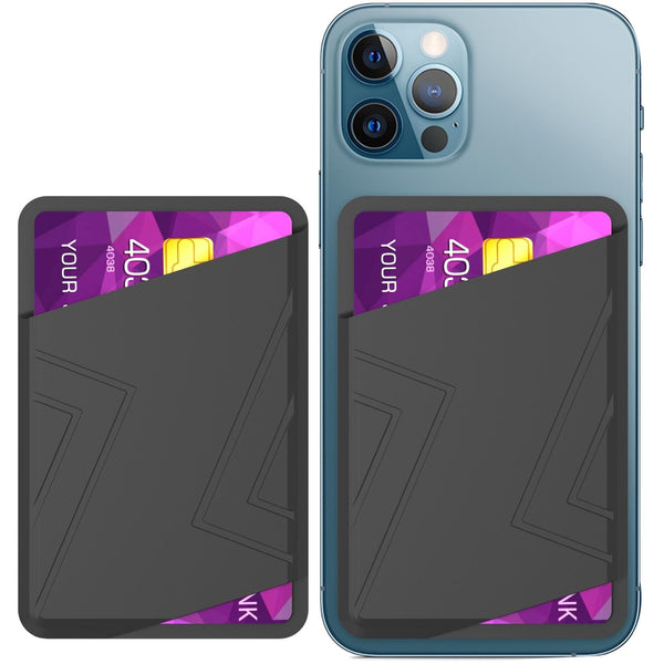 Silicone Adhesive Card Case Phone Accessories Black Cases Covers & Skins