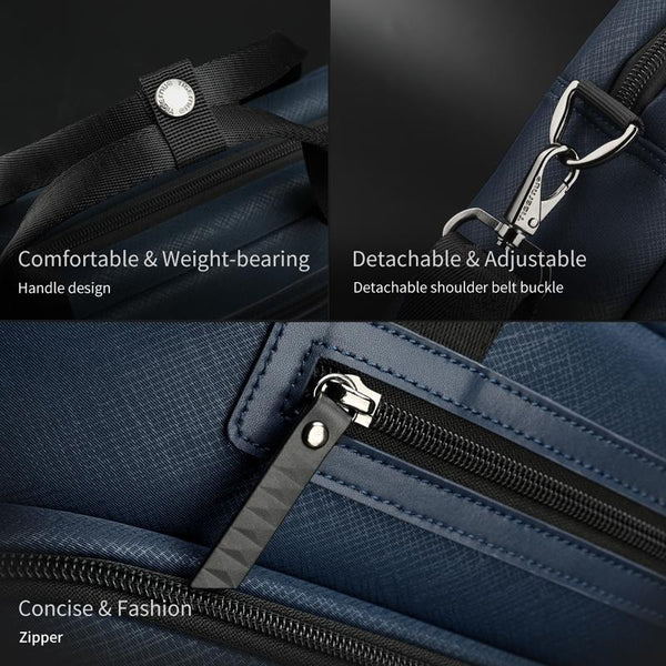 Versatile Men Laptop Briefcase Dark Blue Laptop Cases & Bags