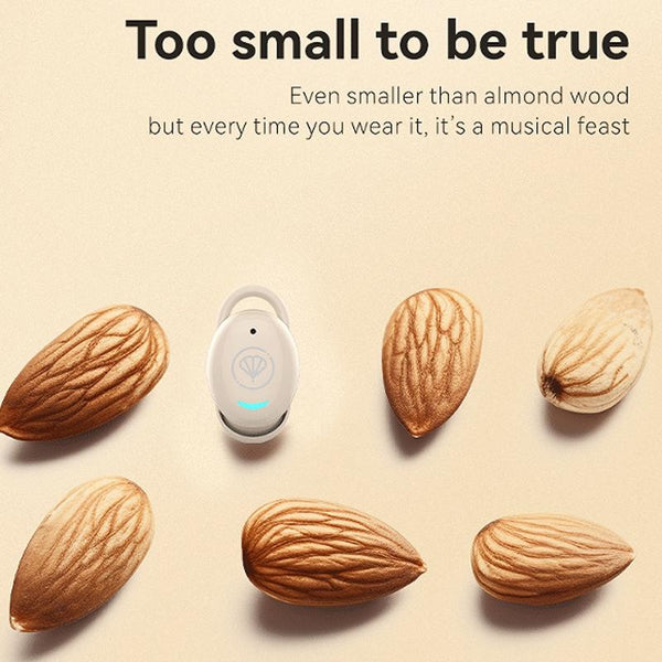 Mini Invisible Bluetooth Earphone Single Stereo Wireless White Headphones