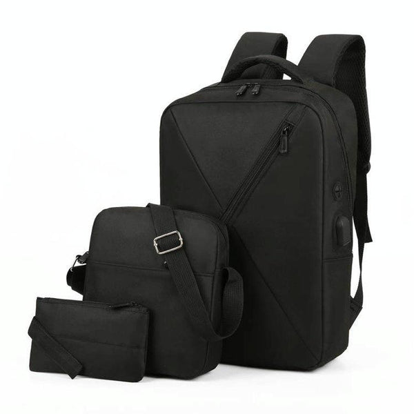 Versatile 3 In 1 Usb Business Bag Compact And Functional Black Bags