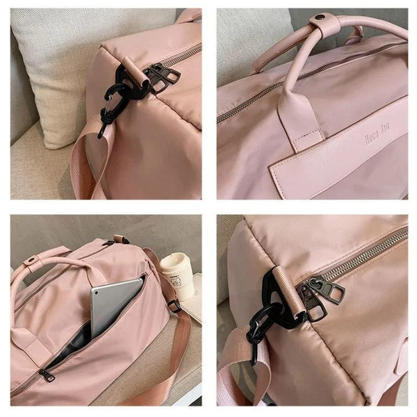 Large Sports Bag With Separate Shoe Compartment Grey Gym Bags