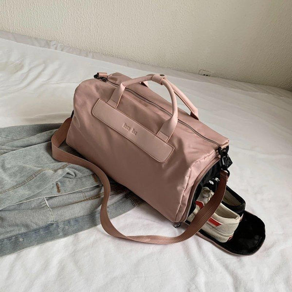 Large Sports Bag With Separate Shoe Compartment Grey Gym Bags