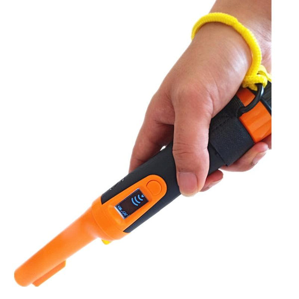 Waterproof Handheld Metal Detector With Lcd Display Orange Metal Detectors