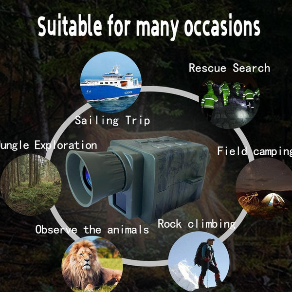 4K Hd Monocular Digital Night Vision For Outdoor Black Binoculars & Monoculars