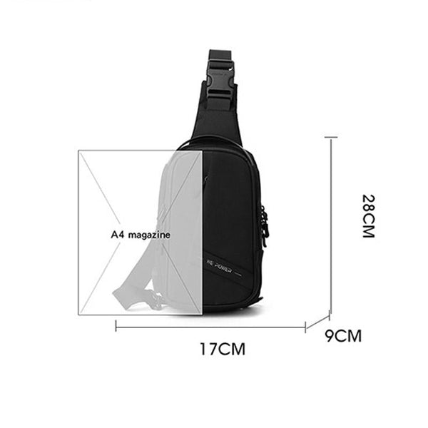 Oxford Cloth Chest Bag Shoulder Messenger Grey Bags