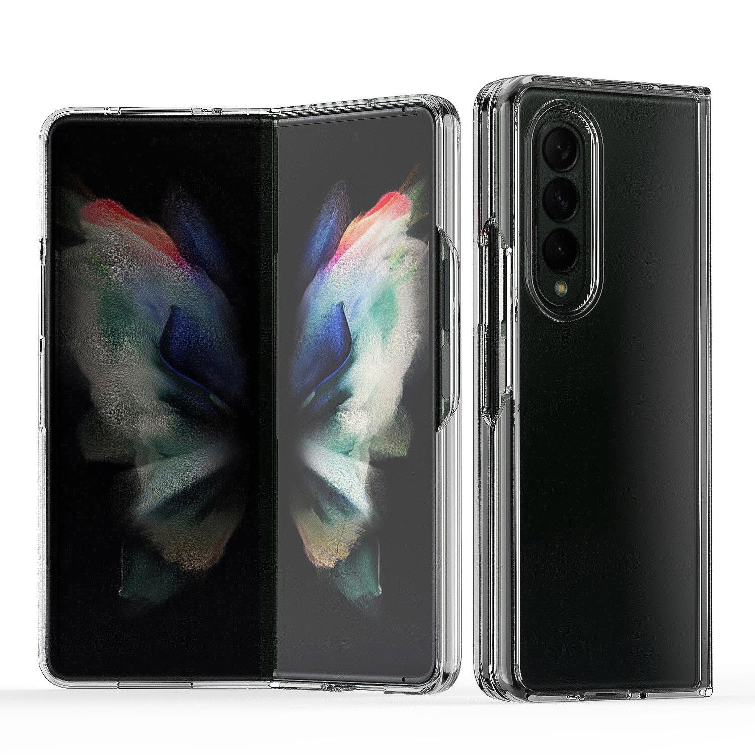 For Samsung Galaxy Z Fold4 5G Clear Acrylic Tpu Phone Case Black Cases Covers & Skins