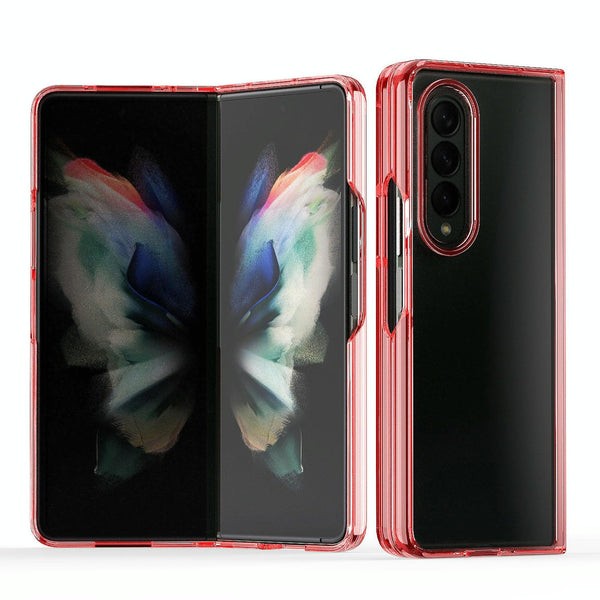 For Samsung Galaxy Z Fold4 5G Clear Acrylic Tpu Phone Case Black Cases Covers & Skins