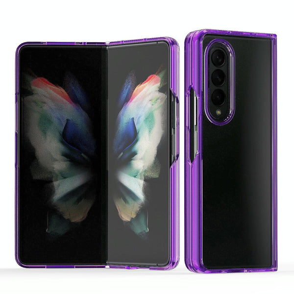For Samsung Galaxy Z Fold4 5G Clear Acrylic Tpu Phone Case Black Cases Covers & Skins