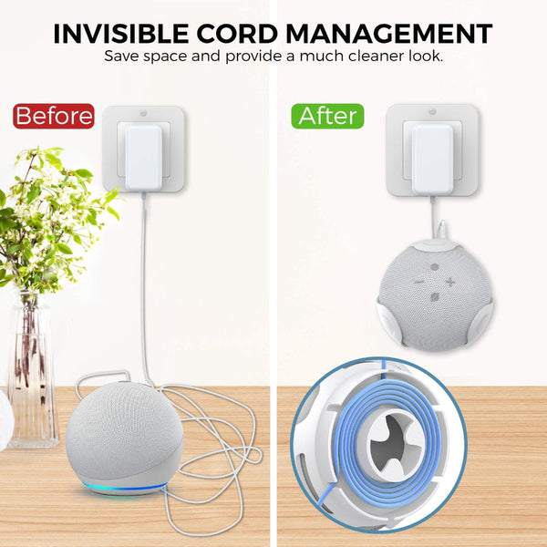 Wall Storage Stand For Amazon Echo Dot With Ahastyle Speaker Fits 4Th And 5Th Gen Black Speaker Mounts & Stands