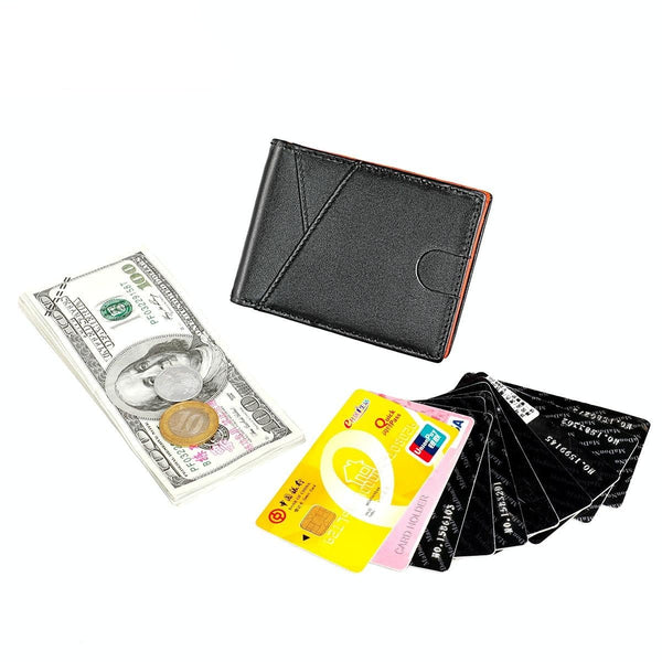 Leather Rfid Wallet With Front Pocket Black Wallets