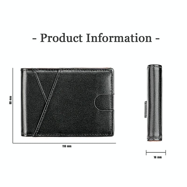 Leather Rfid Wallet With Front Pocket Black Wallets