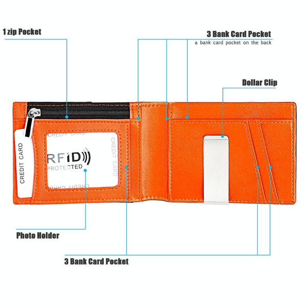 Leather Rfid Wallet With Front Pocket Black Wallets