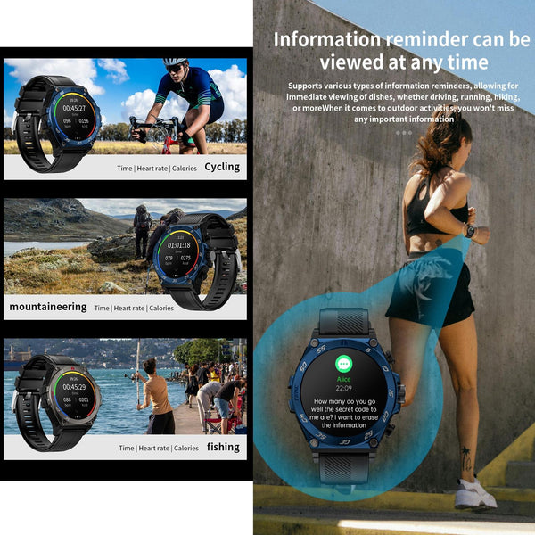 1.53 Inch Ip67 Bt5.0 Sport Smartwatch With Earbuds Bluetooth Call & Health Monitor Smart Watches