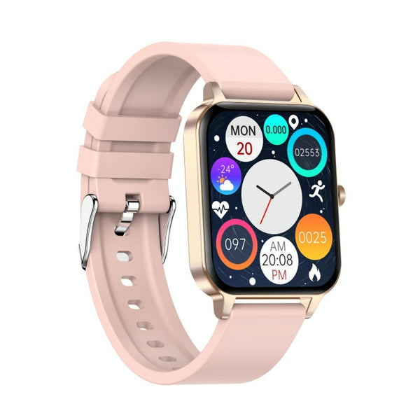 1.69 Inch Ips Touchscreen Ip68 Waterproof Smartwatch With Sleep Heart & Bt Call Rose Gold Smart Watches