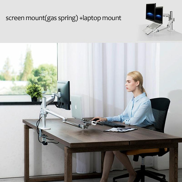 Desktop Stand For 17 32 And 12 Monitors Aluminum Silver Monitor Mounts & Stands