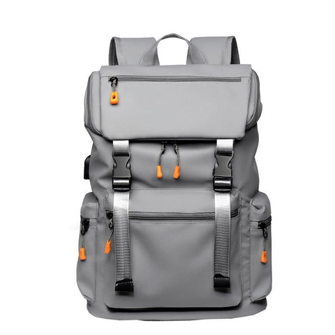 Men Business Travel Backpack Spacious And Stylish Grey Backpacks
