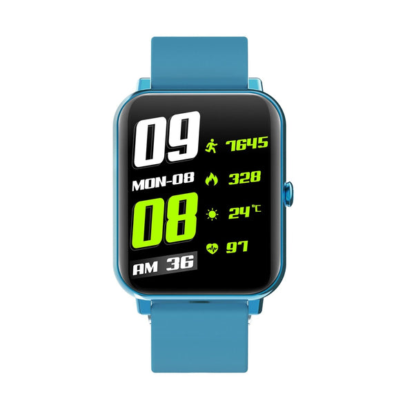 1.69 Inch Tft Screen Ip67 Waterproof Smartwatch With Temp Sleep Heart & Call Alert Blue Smart Watches