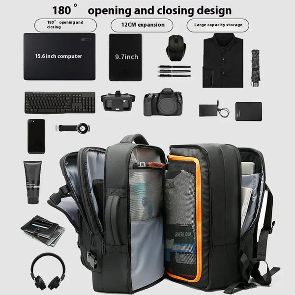Large Capacity Business Backpack For Men Gray Bags