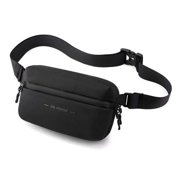 Minimalist Men Chest Bag Outdoor Travel Waist With Shoulder Strap Black Waist Packs & Bags