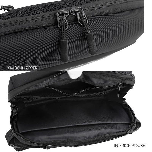 Minimalist Men Chest Bag Outdoor Travel Waist With Shoulder Strap Black Waist Packs & Bags