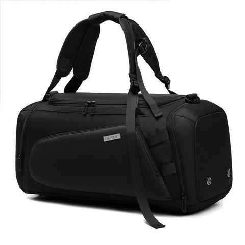 Separate Wet / Dry Large Gym Bag Black Gym Bags