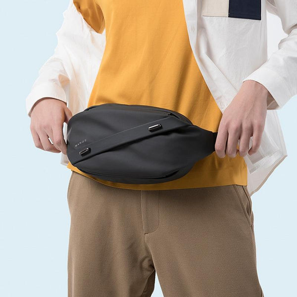 Waterproof Men Business Chest Bag Functional Messenger Grey Bags