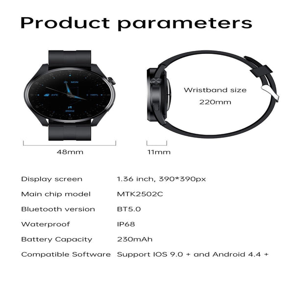 Waterproof Silicone Smartwatch With Colour Display Silver Smart Watches