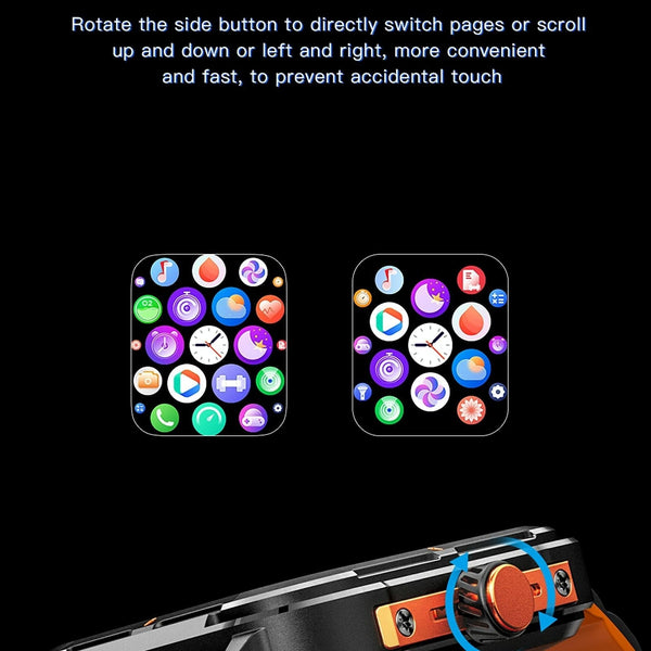 1.9 Inch Tft Square Screen Smart Watch Supports Blood Pressure Monitoring Grey Blue Smart Watches