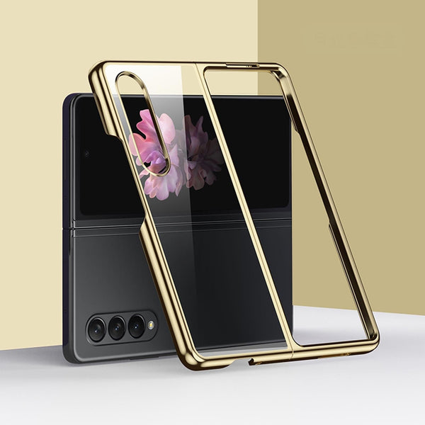 For Samsung Galaxy Z Fold4 5G Shockproof Electroplated Case Samsung Fold 4 Gold Cases Covers & Skins